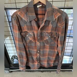 True Religion plaid western shirt